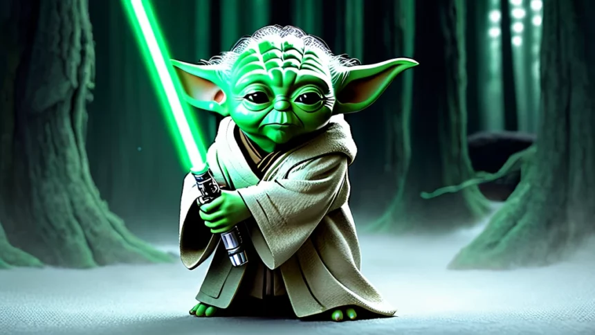 Yoda mester zold fenykardja star wars 1